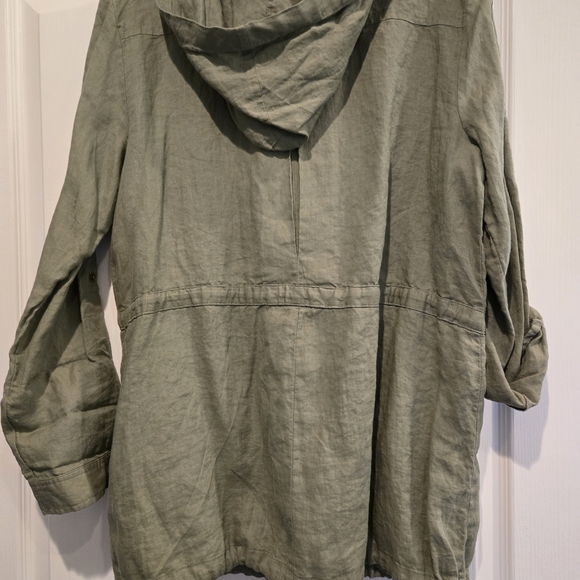 Style & Co. Light Olive Utility Jacket with Drawstring - Picture 8 of 9